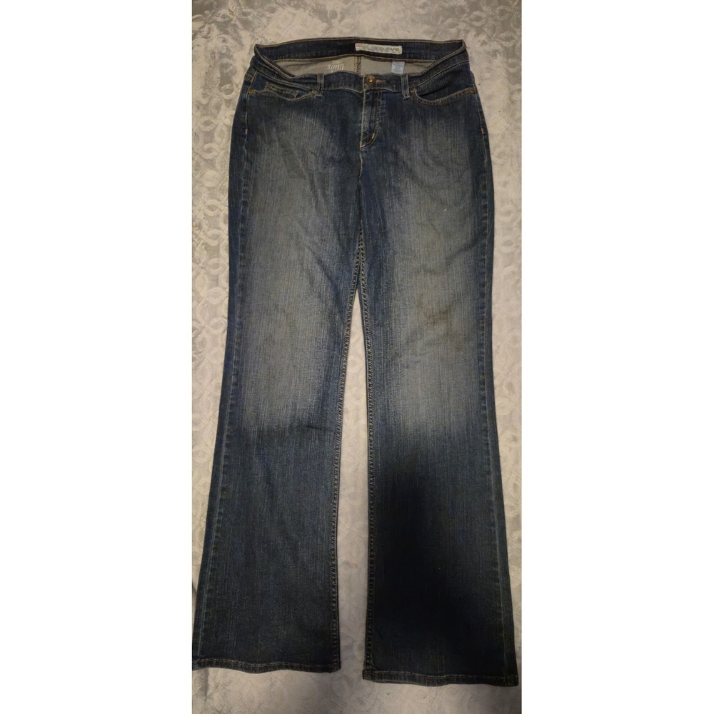 DKNY Soho Women's Bootcut Jeans Size 12L Dark Wash Stretch Denim Long